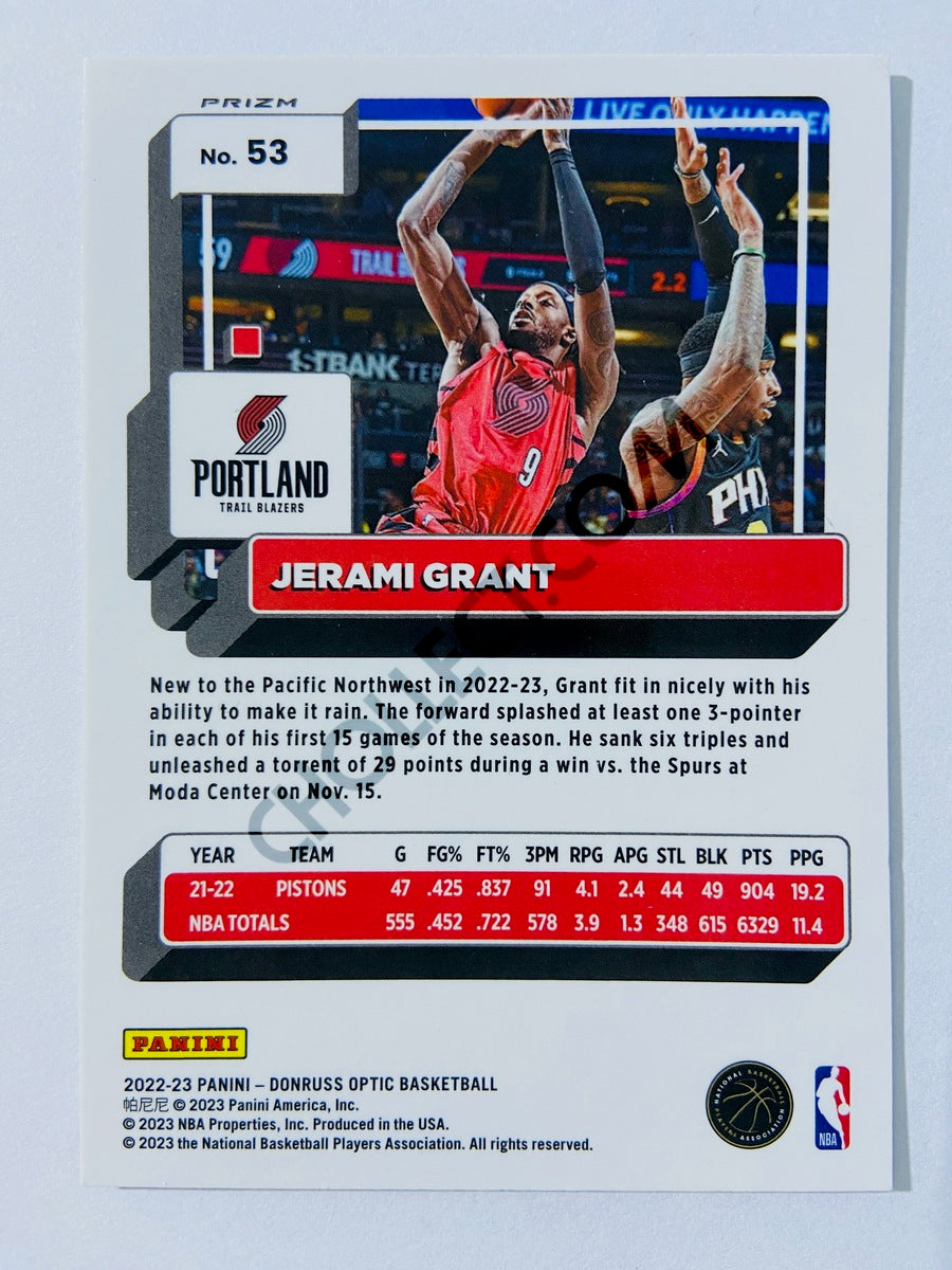 Jerami Grant - Portland Trail Blazers 2022-23 Panini Donruss Optic Holo Parallel #53