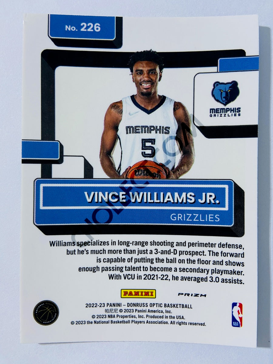 Vince Williams Jr. - Memphis Grizzlies 2022-23 Panini Donruss Optic Rated Rookie Holo Parallel #226