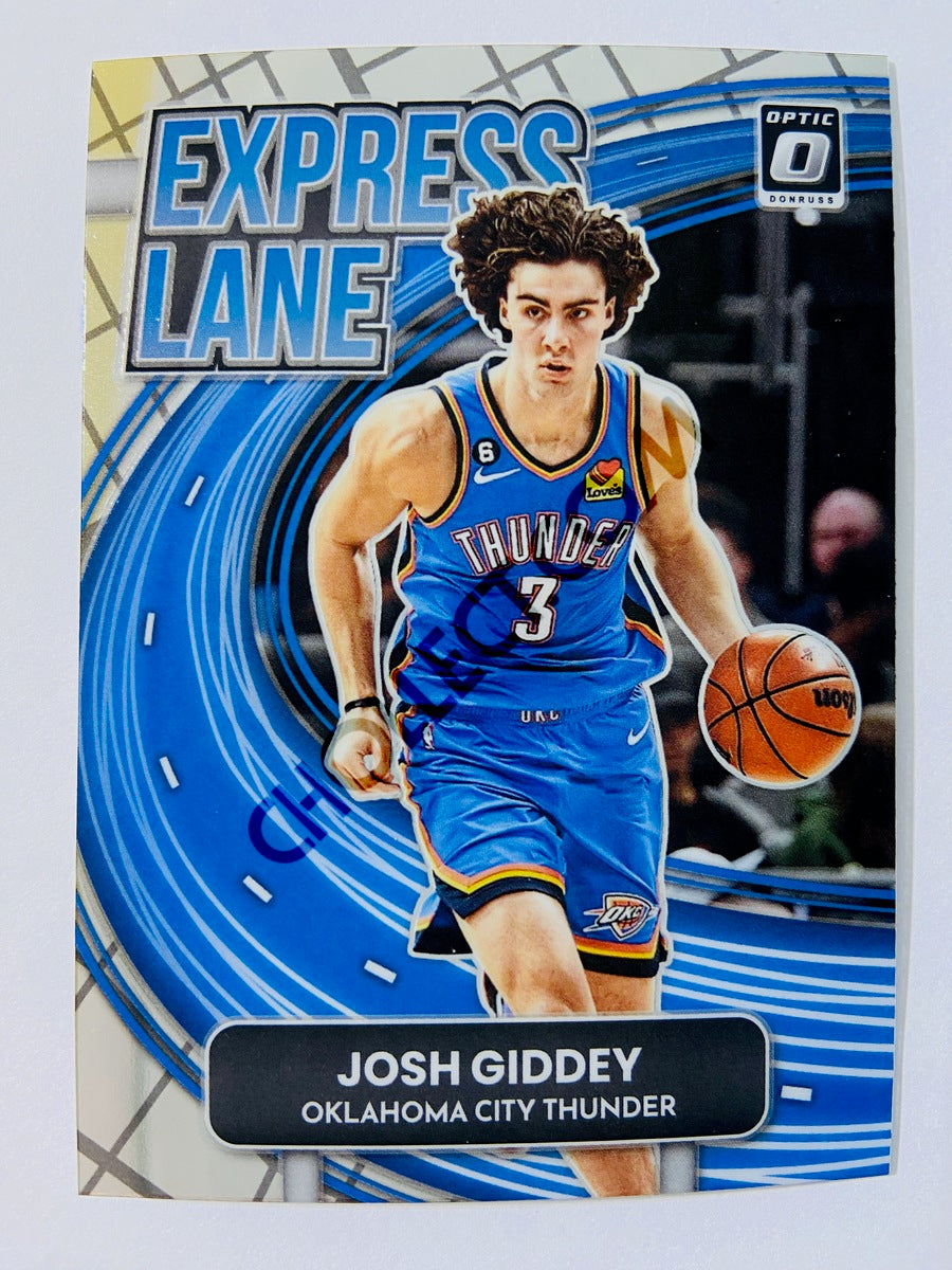 Josh Giddey - Oklahoma City Thunder 2022-23 Panini Donruss Optic Express Lane Insert #24