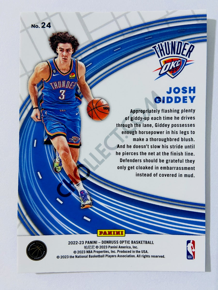 Josh Giddey - Oklahoma City Thunder 2022-23 Panini Donruss Optic Express Lane Insert #24