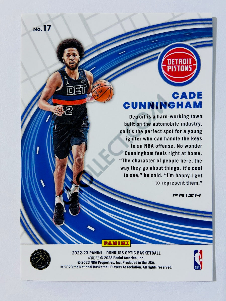 Cade Cunningham - Detroit Pistons 2022-23 Panini Donruss Optic Express Lane Purple Prizm Parallel #17