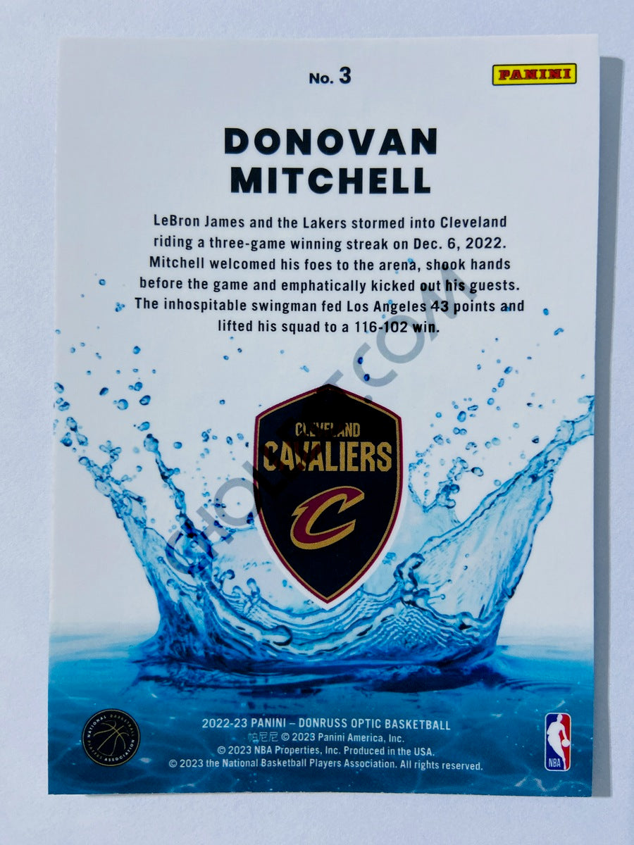 Donovan Mitchell - Cleveland Cavaliers 2022-23 Panini Donruss Optic Splash! Insert #3