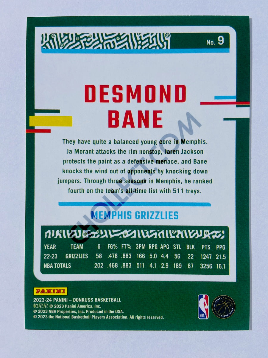 Desmond Bane - Memphis Grizzlies 2023-24 Panini Donruss #9