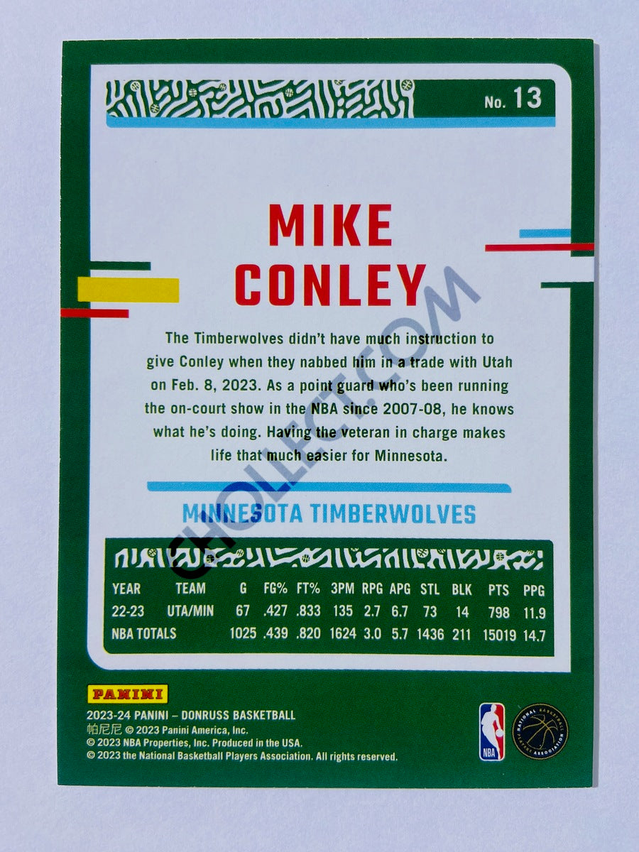 Mike Conley - Minnesota Timberwolves 2023-24 Panini Donruss #13