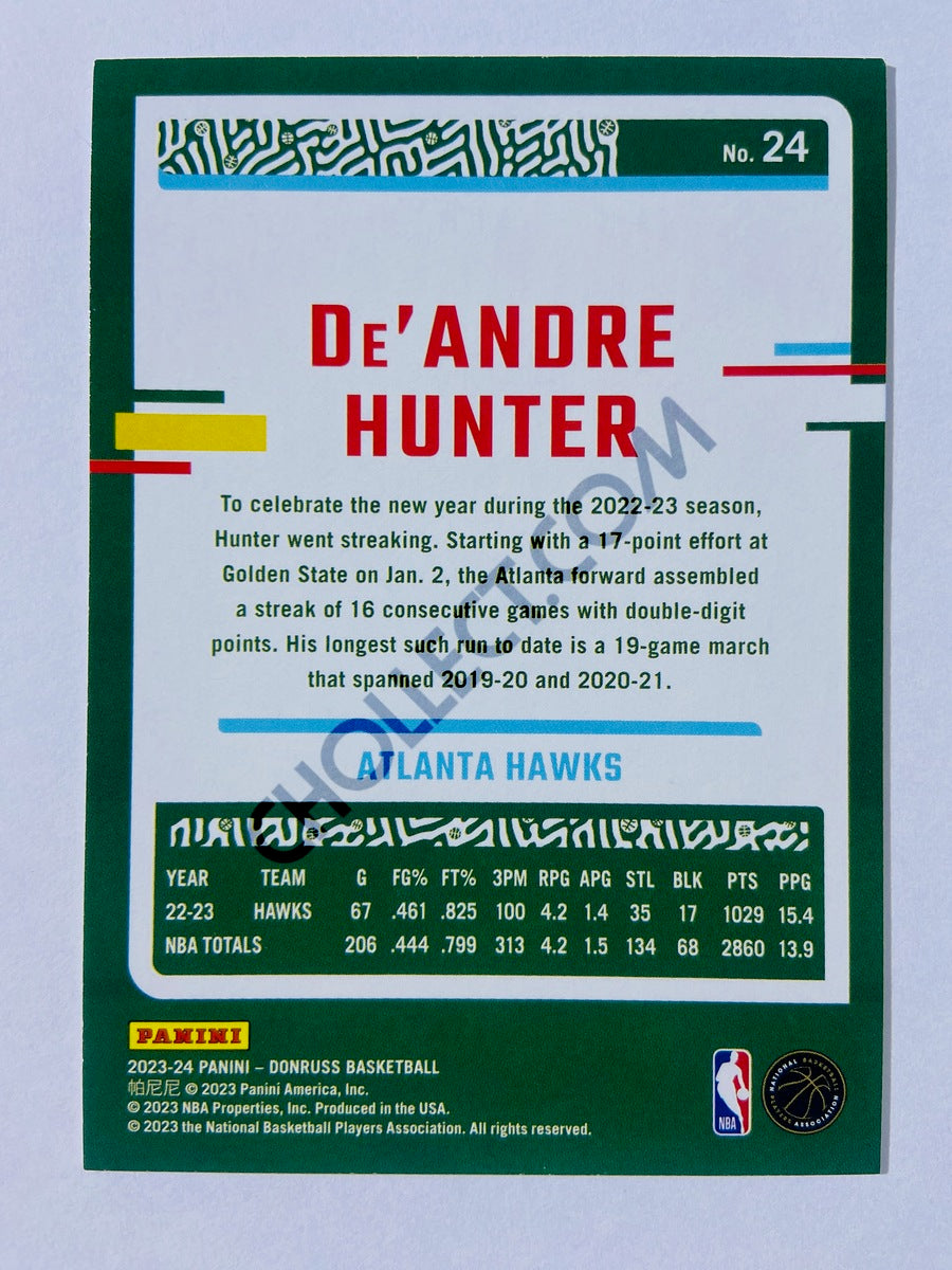 De'Andre Hunter - Atlanta Hawks 2023-24 Panini Donruss #24