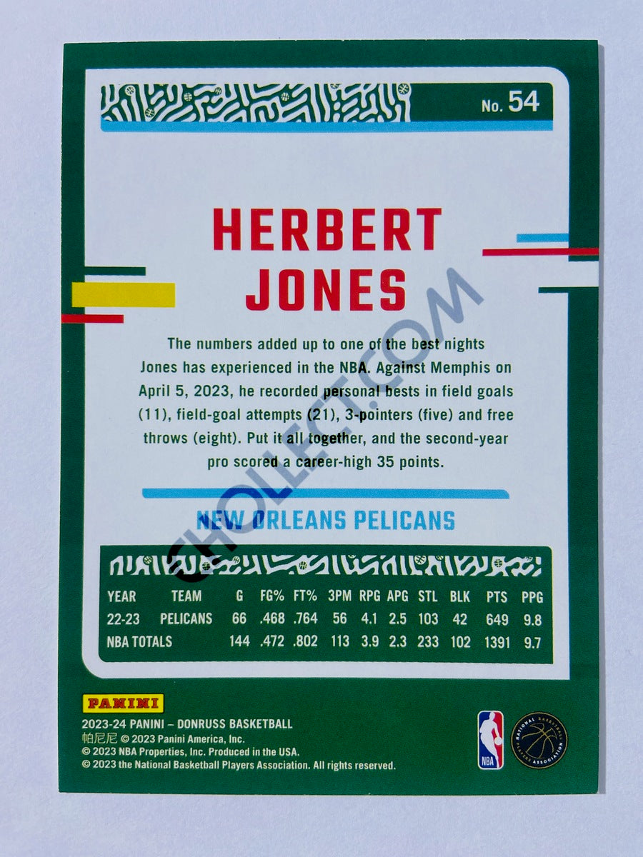 Herbert Jones - New Orleans Pelicans 2023-24 Panini Donruss #54