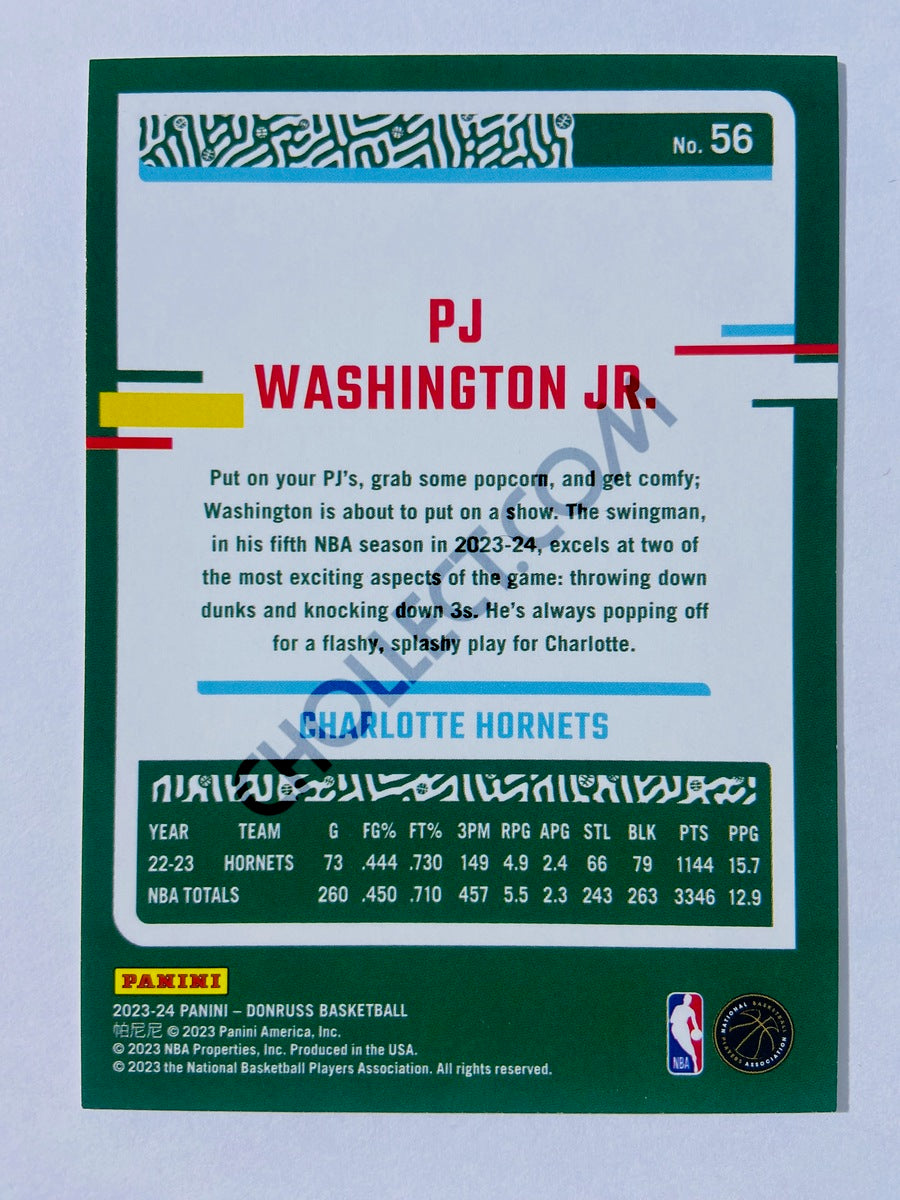 PJ Washington Jr. - Charlotte Hornets 2023-24 Panini Donruss #56