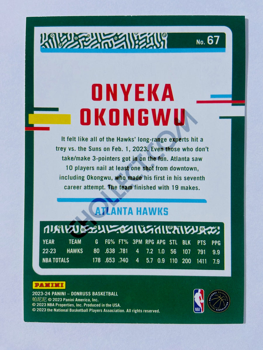 Onyeka Okongwu - Atlanta Hawks 2023-24 Panini Donruss #67