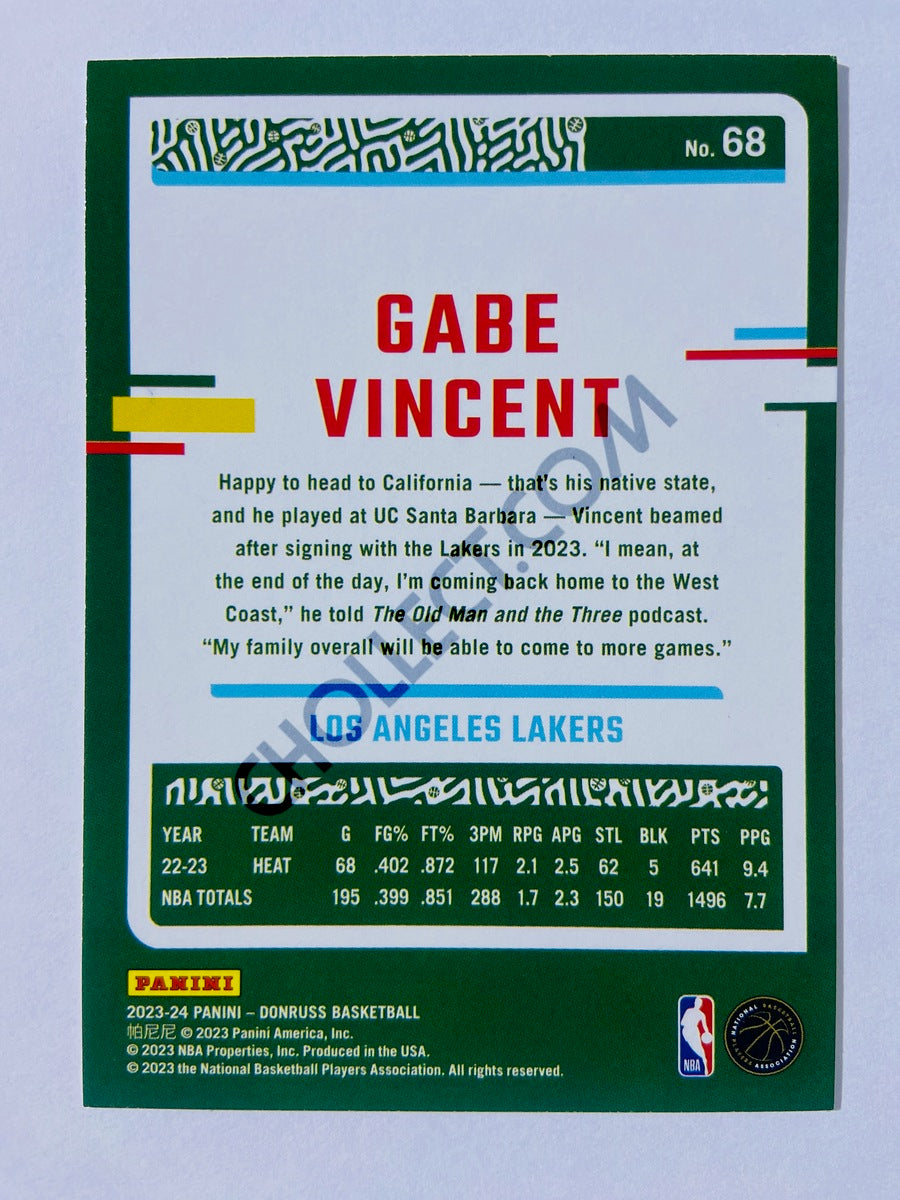 Gabe Vincent - Los Angeles Lakers 2023-24 Panini Donruss #68