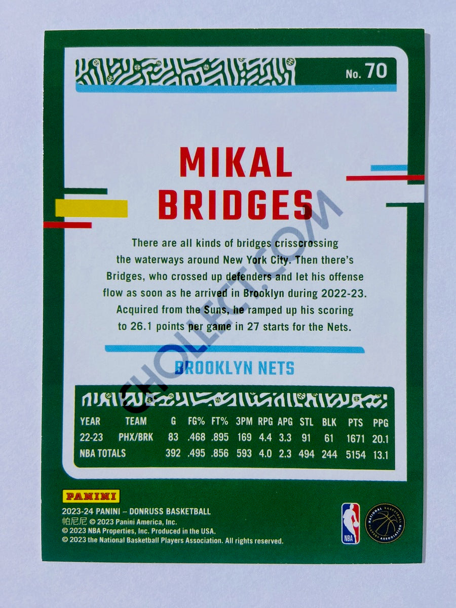 Mikal Bridges - Brooklyn Nets 2023-24 Panini Donruss #70