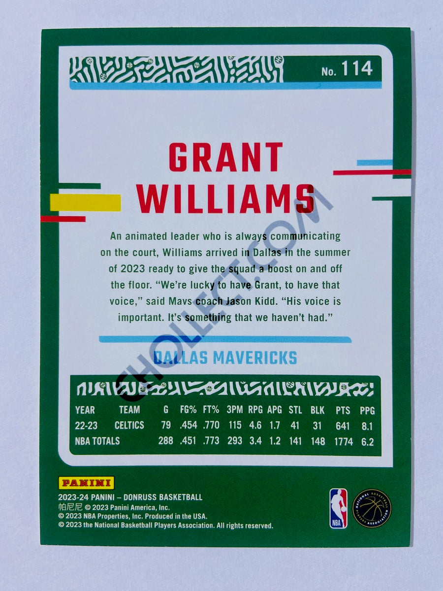 Grant Williams - Dallas Mavericks 2023-24 Panini Donruss #114