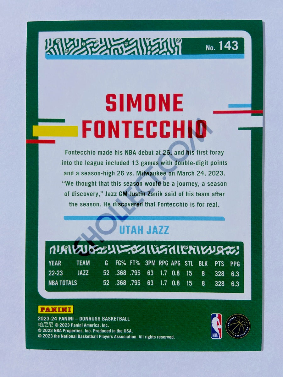 Simone Fontecchio - Utah Jazz 2023-24 Panini Donruss #143