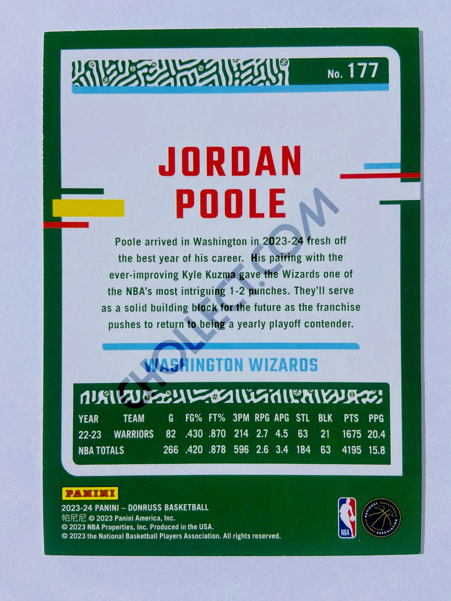 Jordan Poole - Washington Wizards 2023-24 Panini Donruss #177