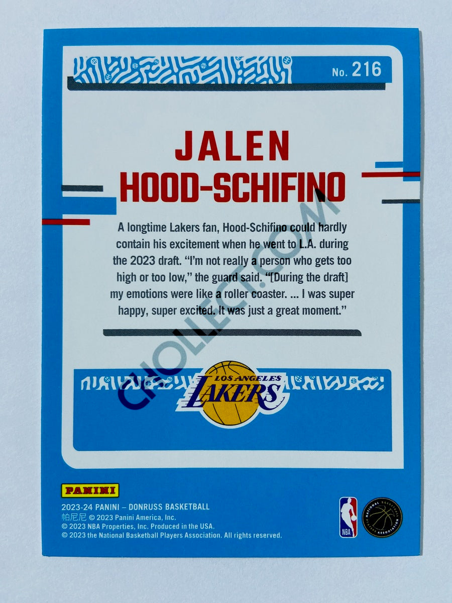 Jalen Haad-Schifino - Los Angeles Lakers 2023-24 Panini Donruss Rated Rookie #216