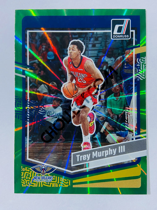 Trey Murphy III - New Orleans Pelicans 2023-24 Panini Donruss Holo Green Laser Parallel #25