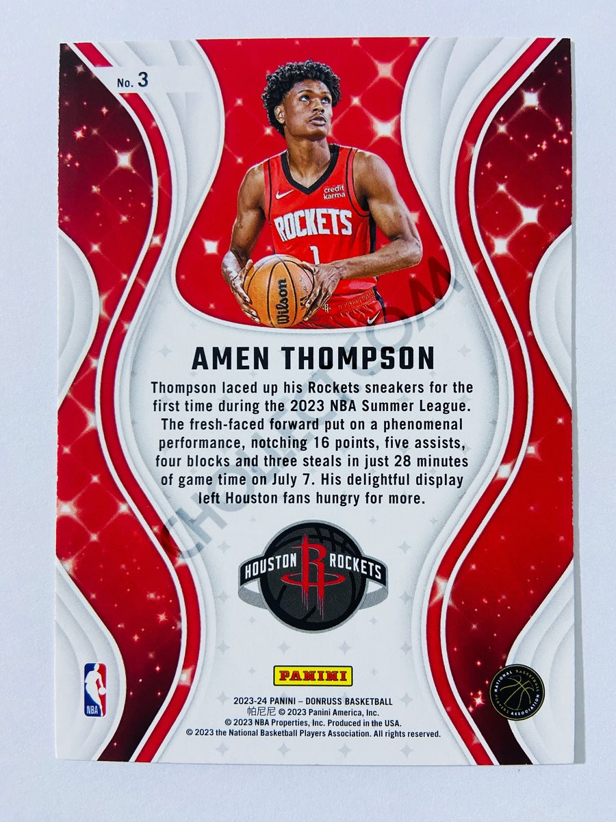 Amen Thompson - Houston Rockets 2023-24 Panini Donruss Magicians RC Rookie #3