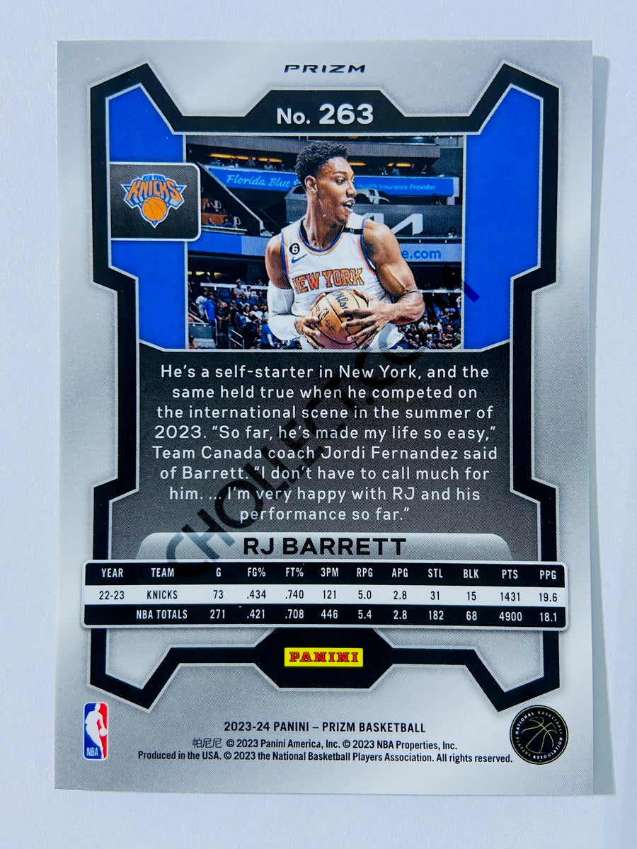 RJ Barrett – New York Knicks 2023-24 Panini Prizm Silver Parallel #263