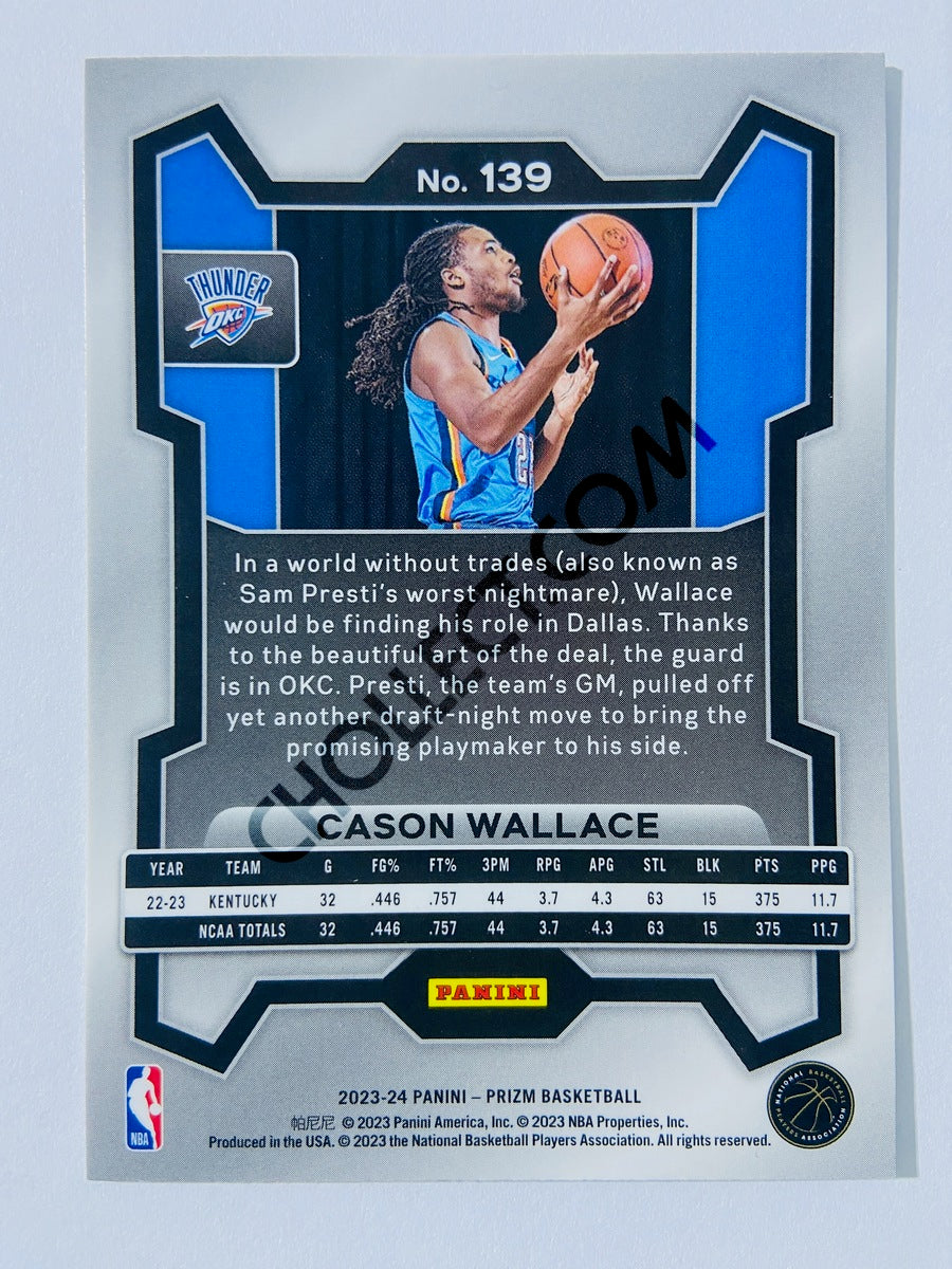 Cason Wallace – Oklahoma City Thunder 2023-24 Panini Prizm RC Rookie #139