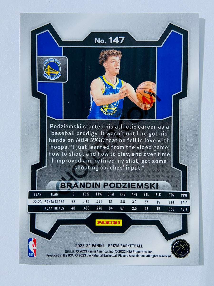 Brandin Podziemski – Golden State Warriors 2023-24 Panini Prizm RC Rookie #147