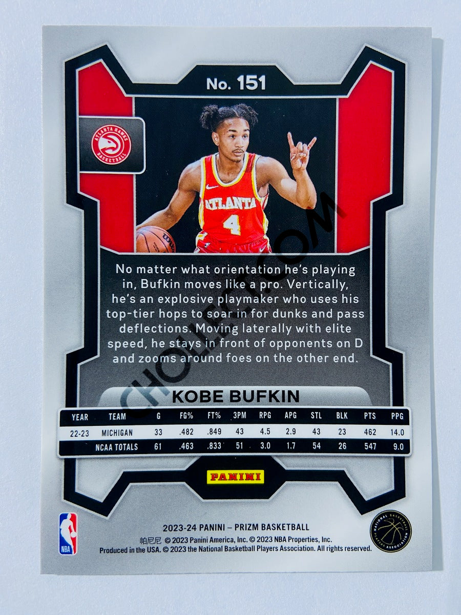 Kobe Bufkin – Atlanta Hawks 2023-24 Panini Prizm RC Rookie #151