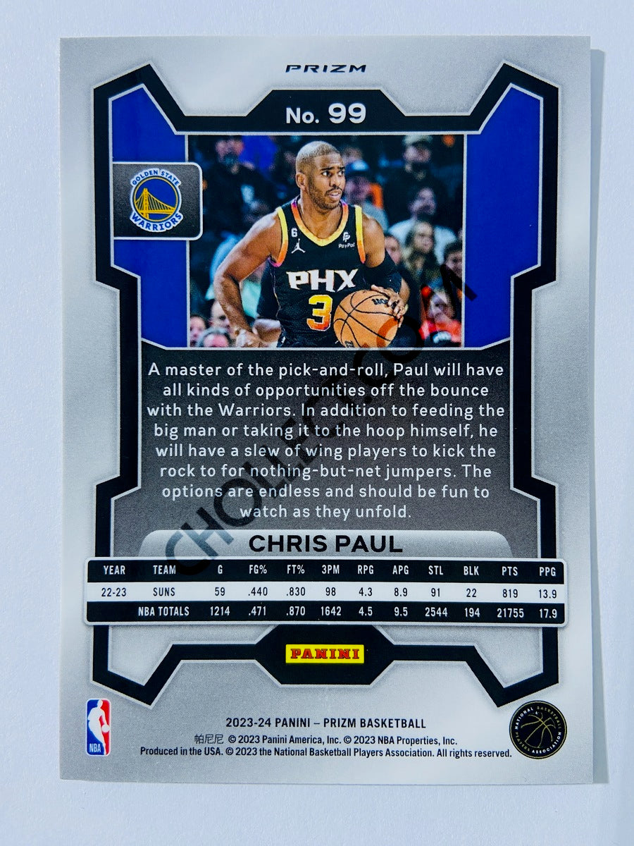 Chris Paul – Golden State Warriors 2023-24 Panini Prizm Cracked Ice Prizm Parallel #99