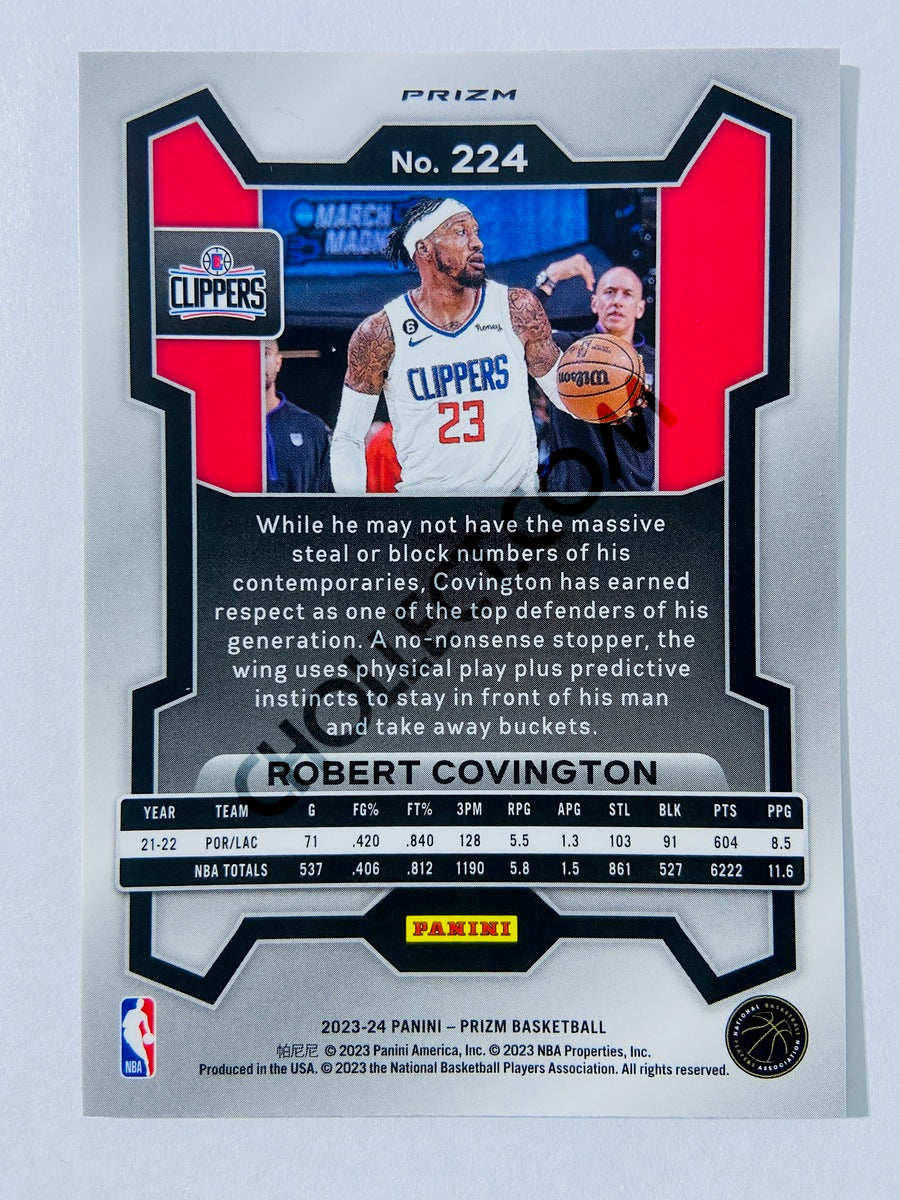 Robert Covington – Los Angeles Clippers 2023-24 Panini Prizm Cracked Ice Prizm Parallel #224