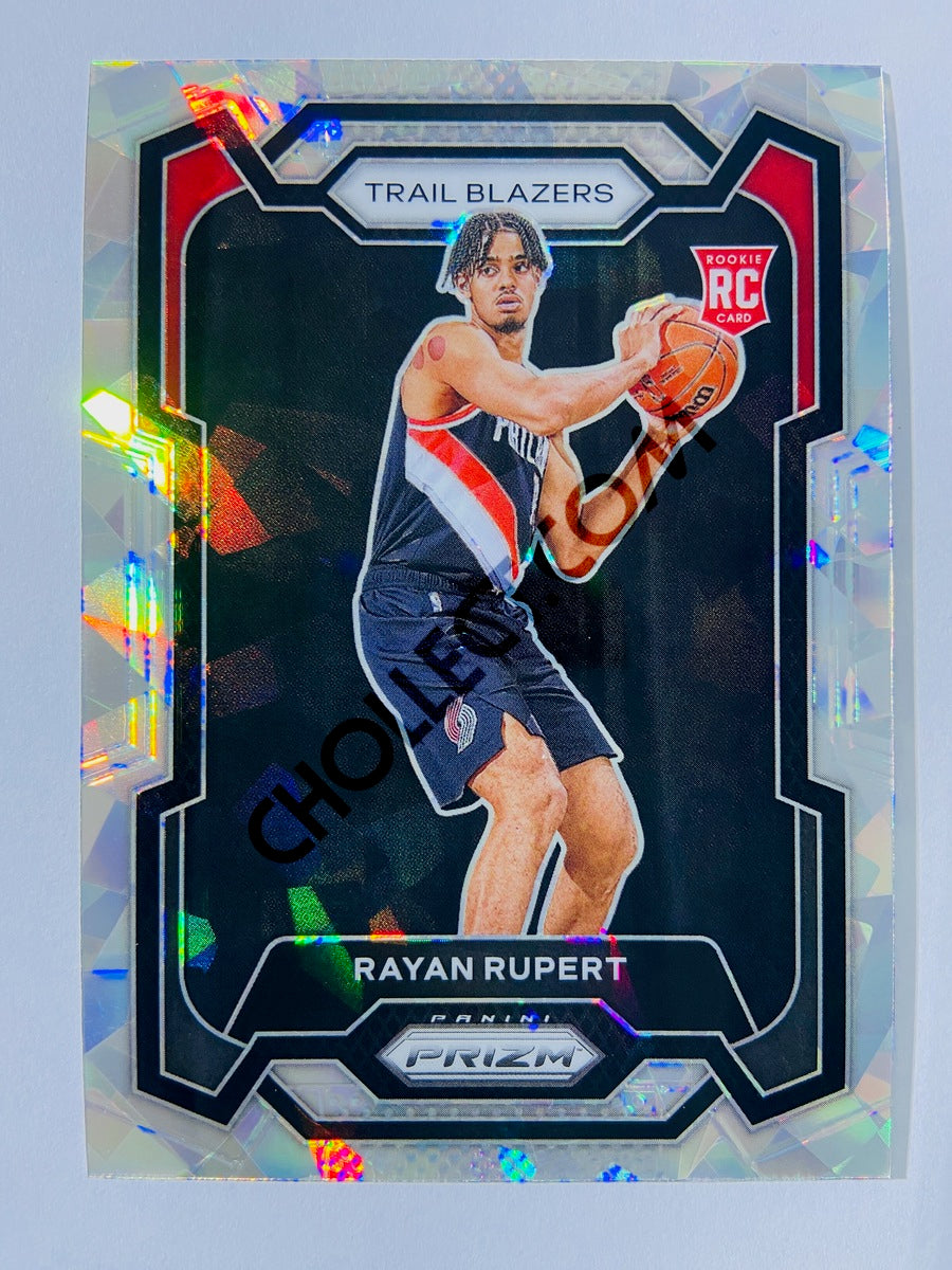 Rayan Rupert – Portland Trail Blazers 2023-24 Panini Prizm Cracked Ice Prizm Parallel RC Rookie #140