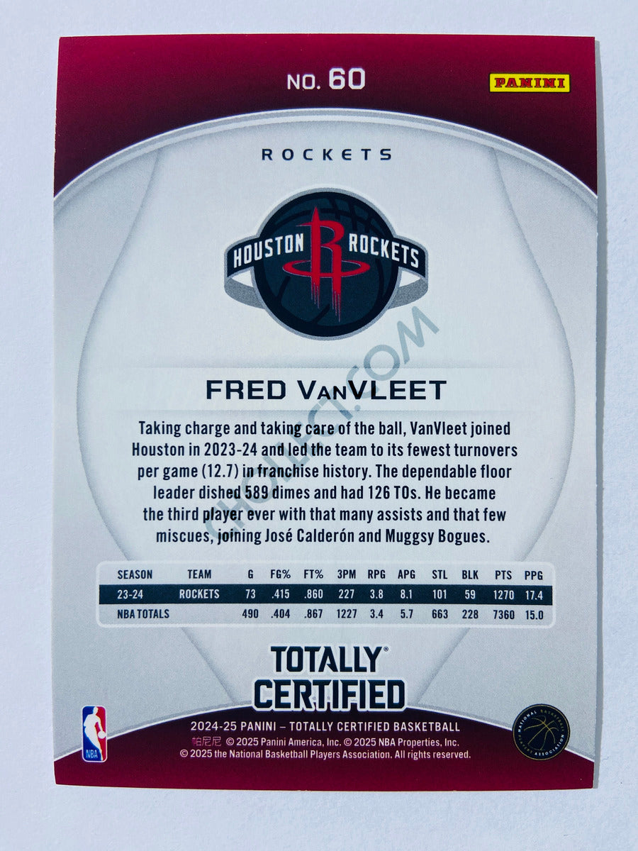 Fred VanVleet – Houston Rockets 2024-25 Panini Totally Certified #60