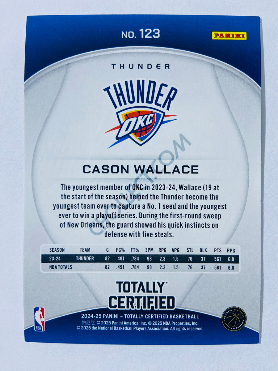 Cason Wallace – Oklahoma City Thunder 2024-25 Panini Totally Certified #123