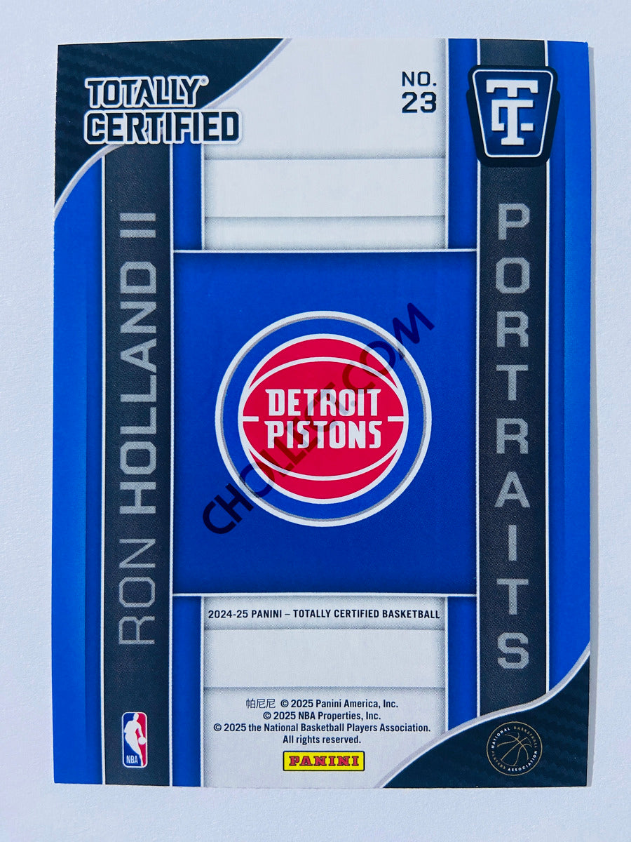 Ron Holland II – Detroit Pistons 2024-25 Panini Totally Certified Portraits RC Rookie #23