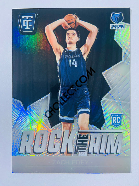 Zach Edey – Memphis Grizzlies 2024-25 Panini Totally Certified Rock the Rim RC Rookie #1