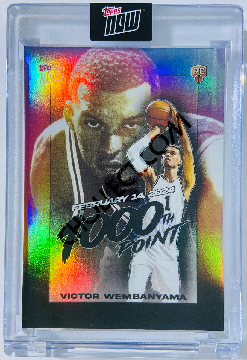 Victor Wembanyama - San Antonio Spurs 2024 Topps Now 1000th Point RC Rookie