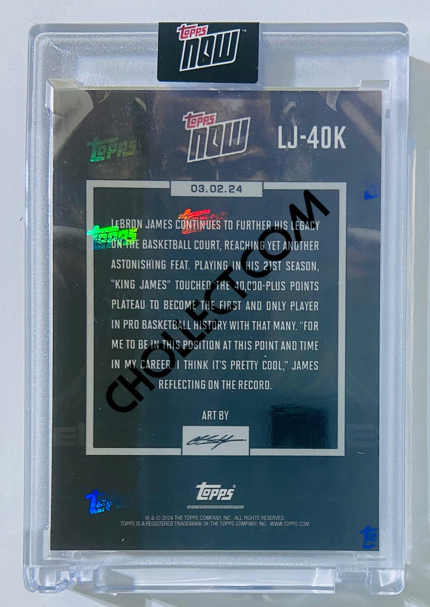 LeBron James - Los Angeles Lakers 2024 Topps Now 40,000 Career Points #LJ-40K