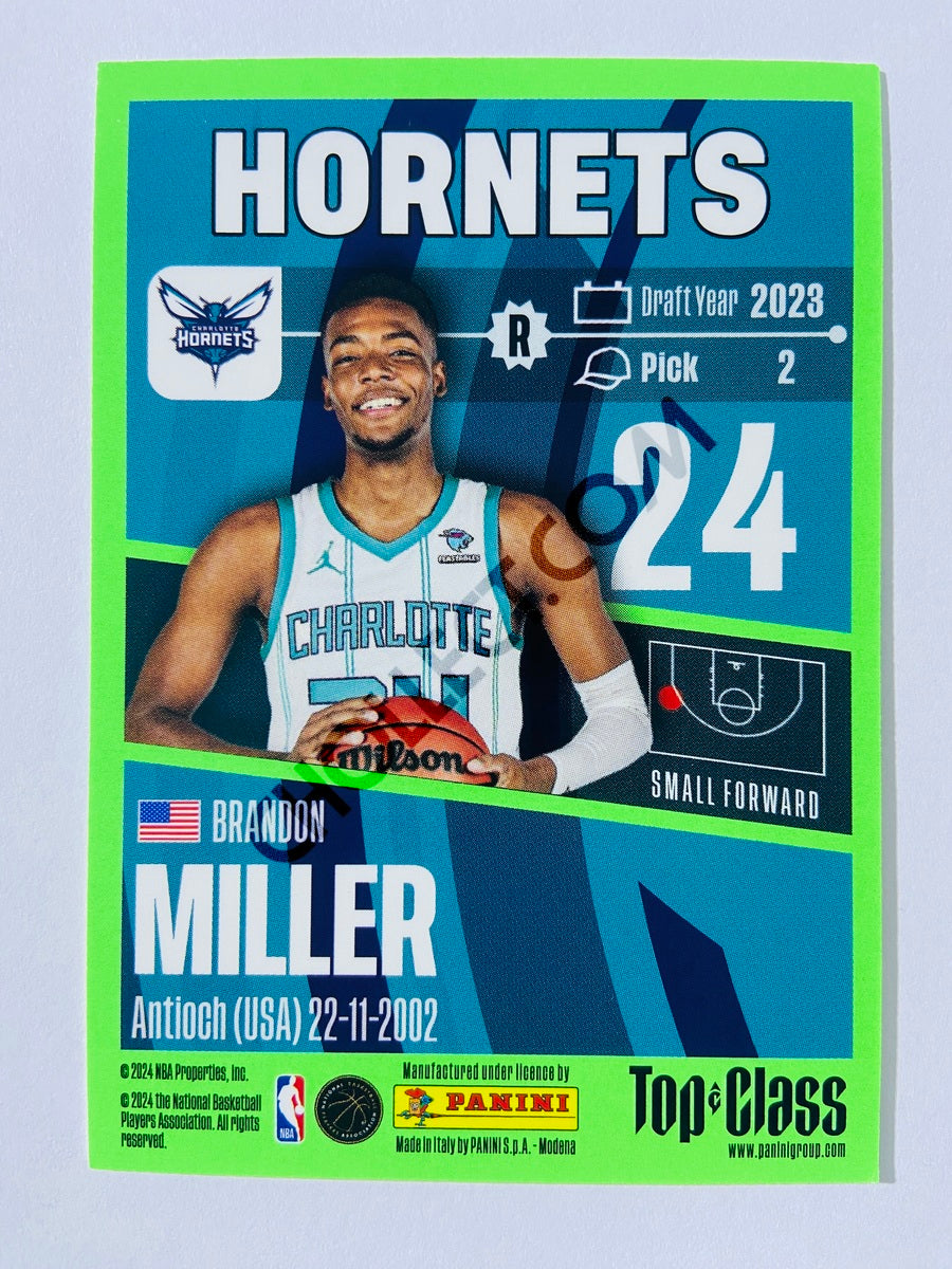 Brandon Miller - Charlotte Hornets 2023-24 Panini Top Class #18