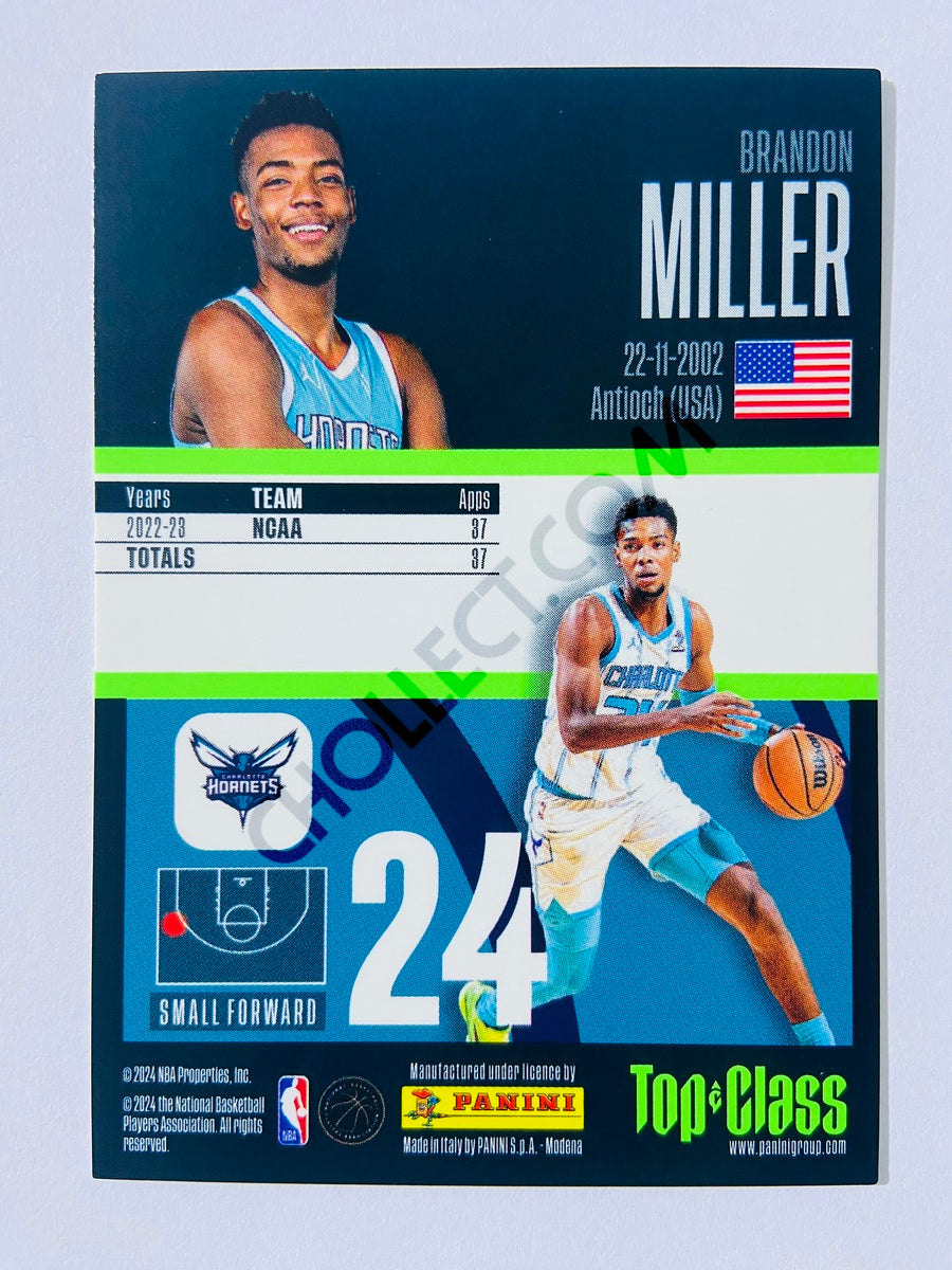 Brandon Miller - Charlotte Hornets 2023-24 Panini Top Class New Sensation #251