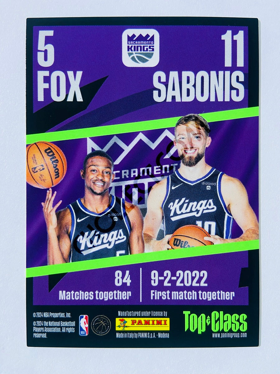 De'Aaron Fox / Domantas Sabonis - Sacramento Kings 2023-24 Panini Top Class Synergy #234