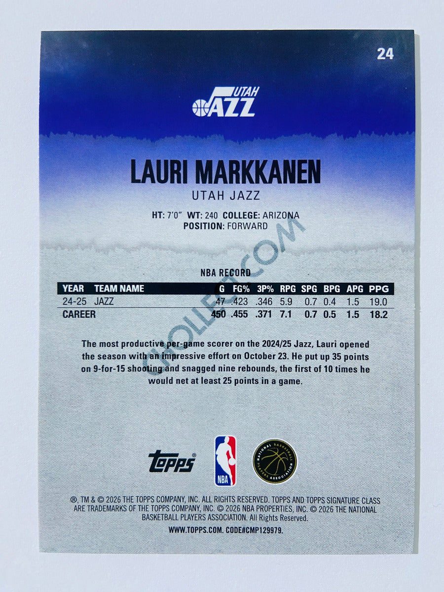 Lauri Markkanen - Utah Jazz 2025-26 Topps Signature Class #24