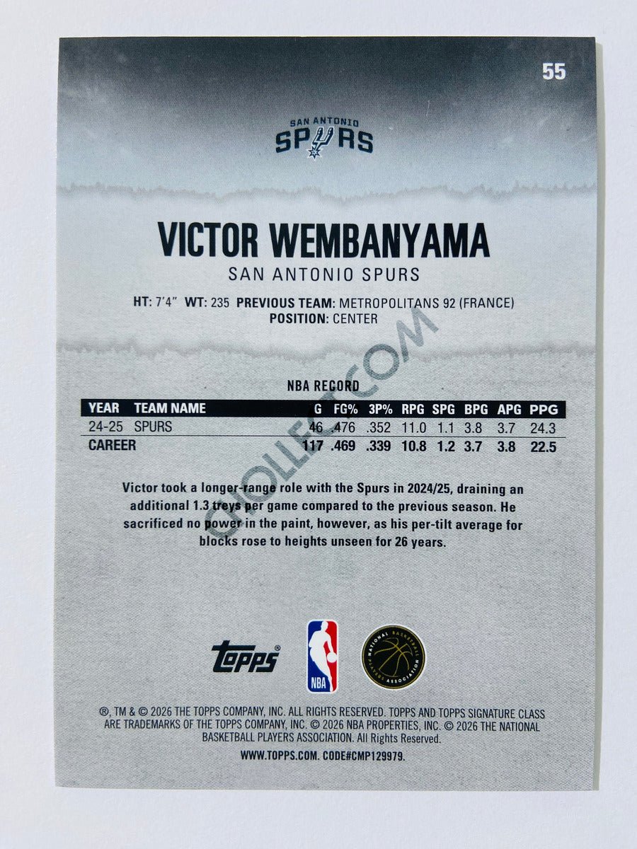 Victor Wembanyama - San Antonio Spurs 2025-26 Topps Signature Class #55