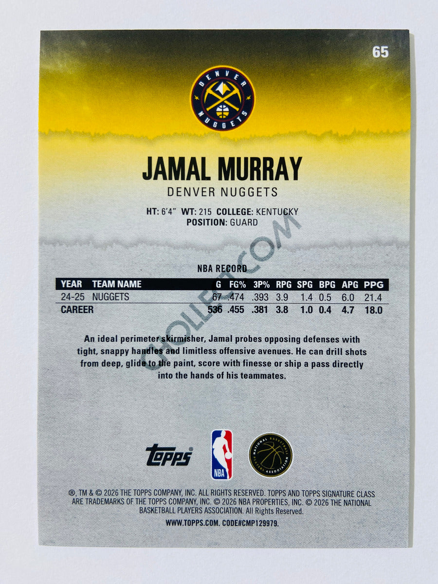 Jamal Murray - Denver Nuggets 2025-26 Topps Signature Class #65