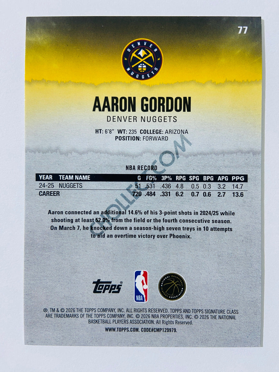 Aaron Gordon - Denver Nuggets 2025-26 Topps Signature Class #77