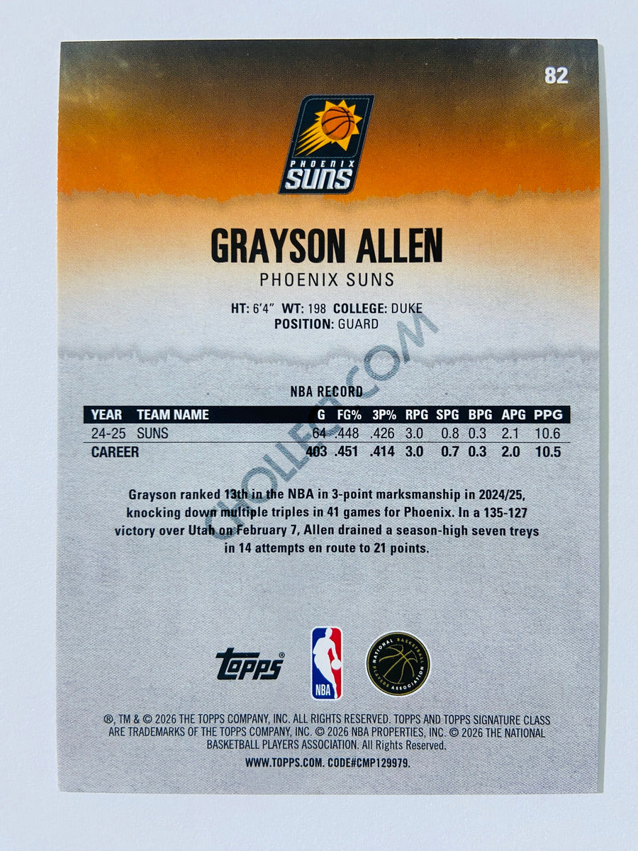 Grayson Allen - Phoenix Suns 2025-26 Topps Signature Class #82
