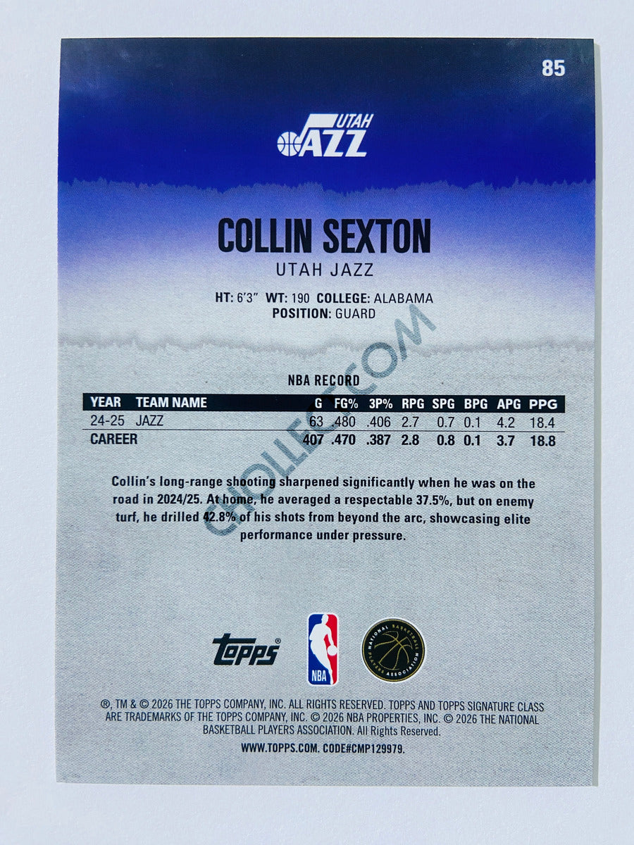 Collin Sexton - Utah Jazz 2025-26 Topps Signature Class #85
