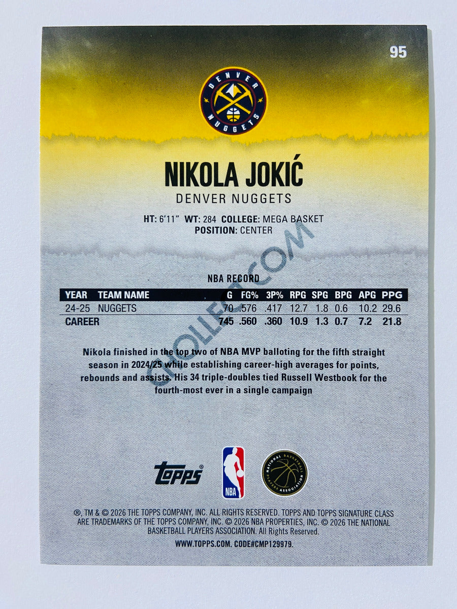Nikola Jokic - Denver Nuggets 2025-26 Topps Signature Class #95