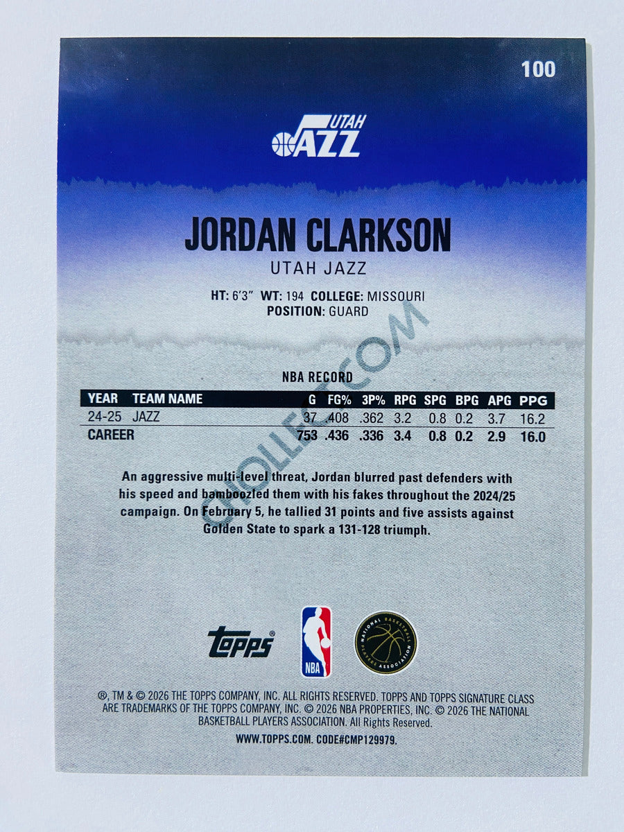 Jordan Clarkson - Utah Jazz 2025-26 Topps Signature Class #100