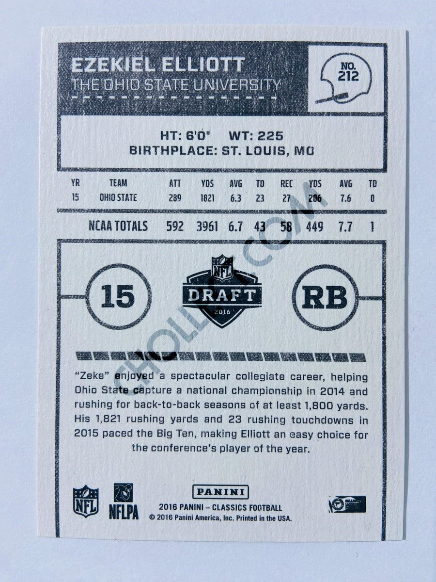 Ezekiel Elliott - Dallas Cowboys 2016 Panini Classics Glossy RC Rookie #212