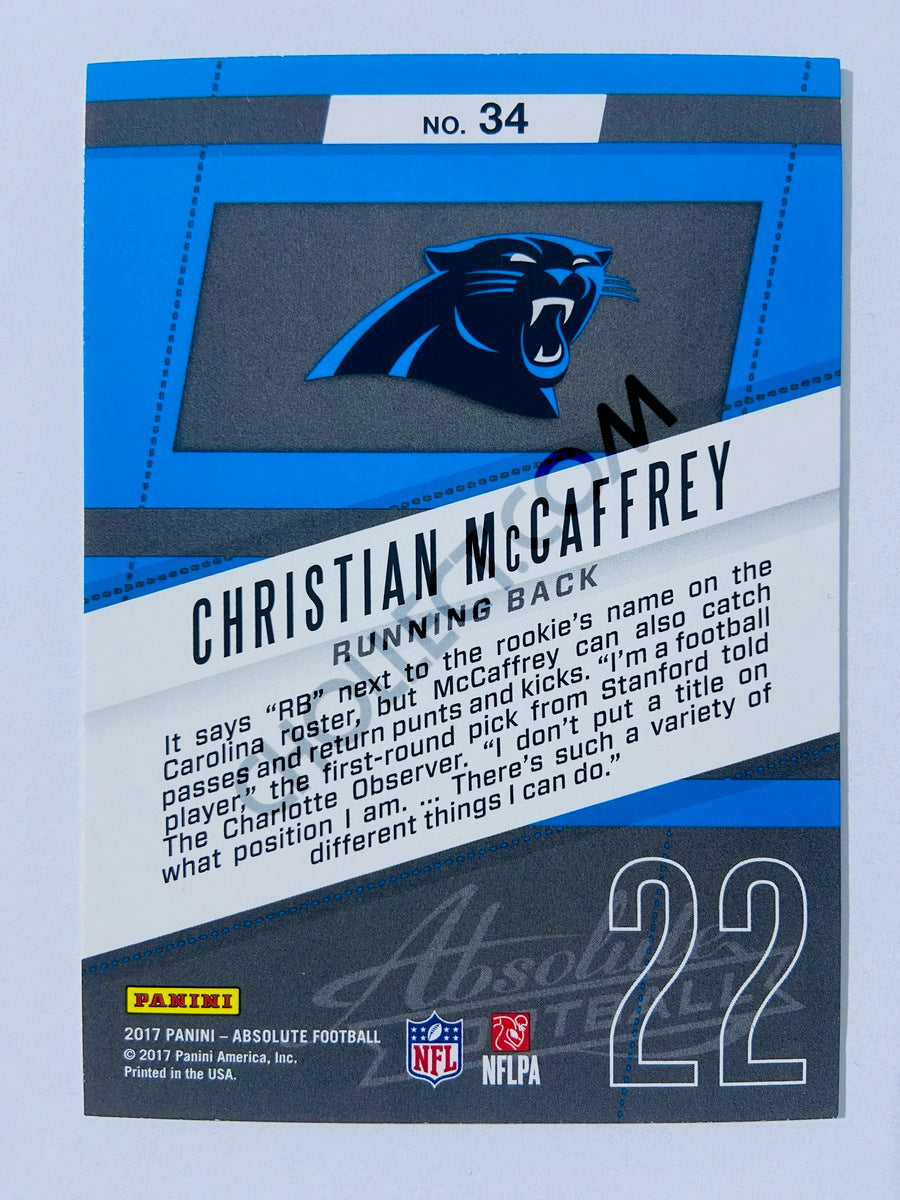 Christian McCaffrey - Carolina Panthers 2017 Panini Absolute Rookie Roundup #34