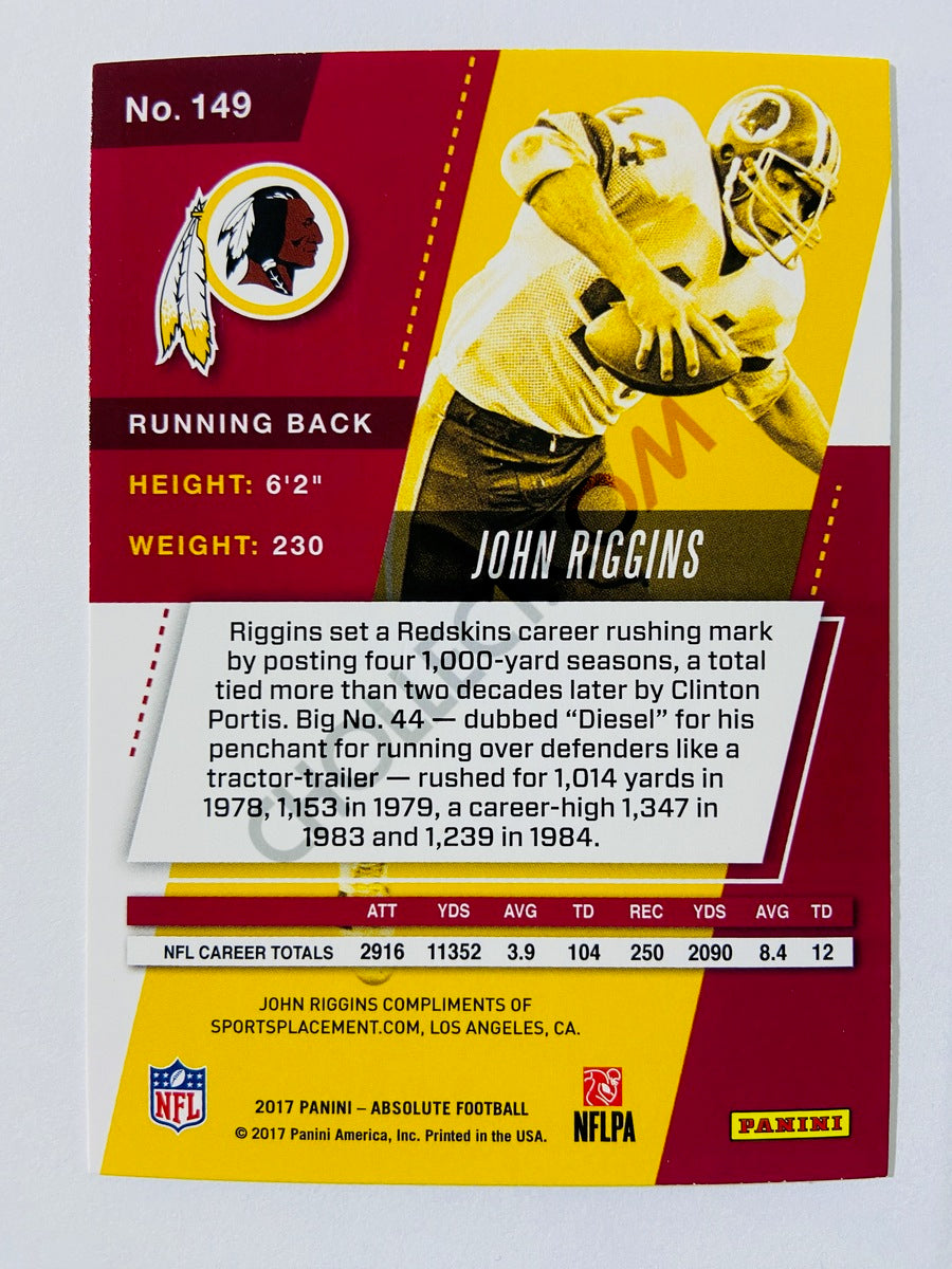 John Riggins - Washington Redskins 2017-18 Panini Absolute Spectrum Blue Parallel #149