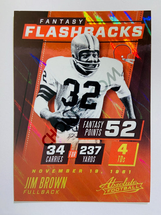 Jim Brown - Cleveland Browns 2017 Panini Absolute Fantasy Flashbacks Insert #1