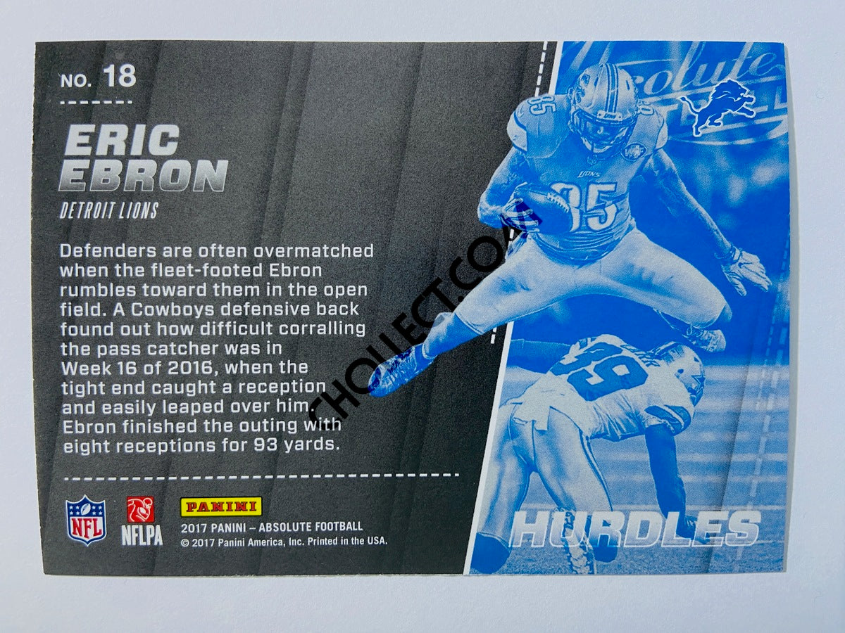 Eric Ebron - Detroit Lions 2017 Panini Absolute Hurdles Insert #18