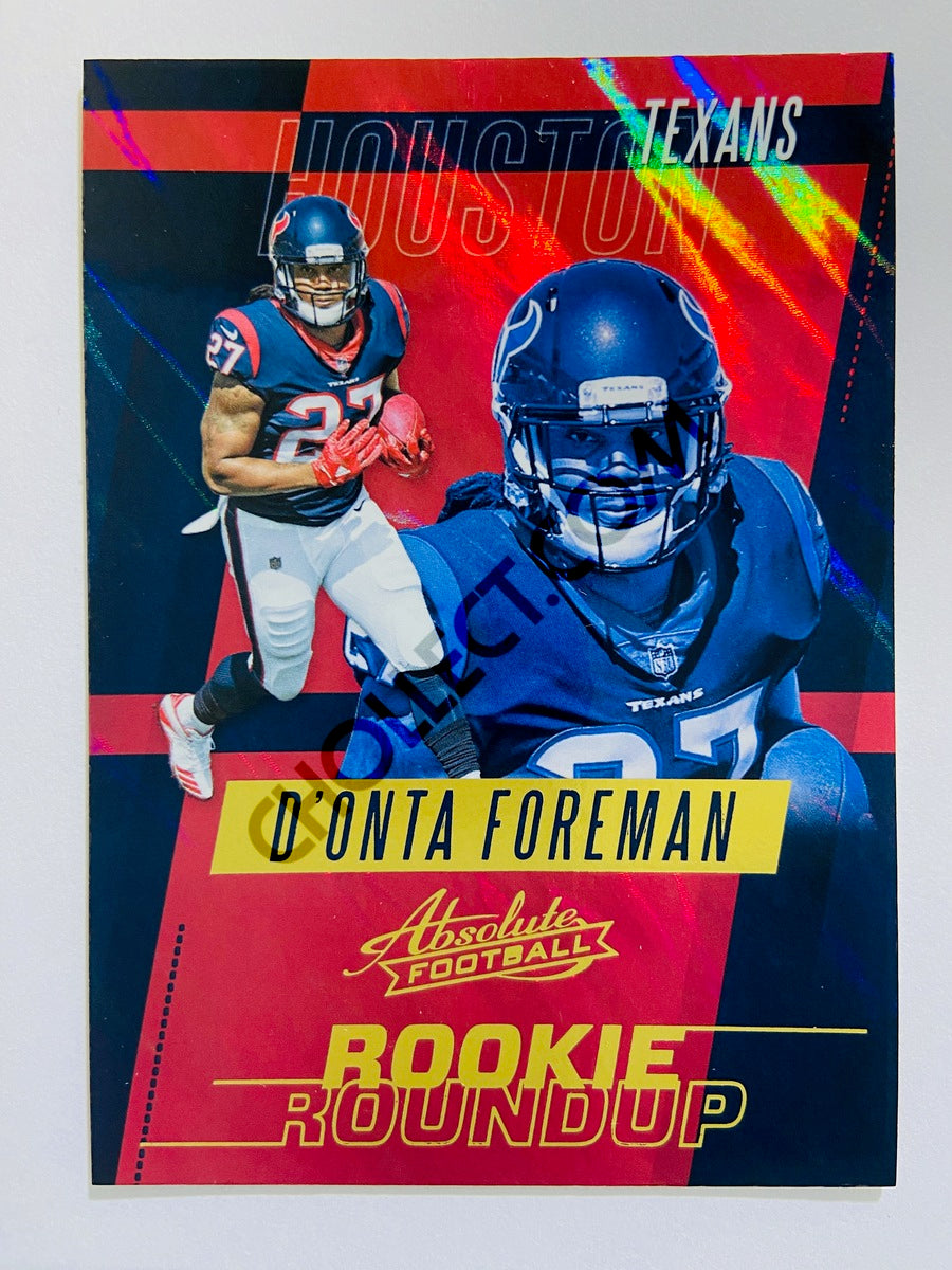 D'Onta Foreman - Houston Texans 2017 Panini Absolute Rookie Roundup Insert #2